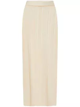 Юбка-плиссе Rosetta Getty прозрачная, серый