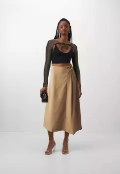 Юбка плиссе Vicanta Midi Skirt VILA, бежевый