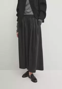 Юбка плиссе With Elastic Waistband Massimo Dutti, цвет grey