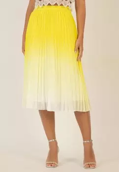 Юбка плиссированная A-line skirt Apart, желтый