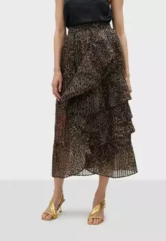 Юбка плиссированная A-line skirt LOLA CASADEMUNT, коричневый