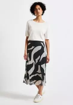 Юбка плиссированная A-line skirt Street One, металлик серый