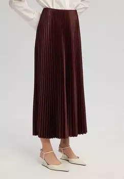 Юбка плиссированная A-line skirt Touch Priv, бургундия