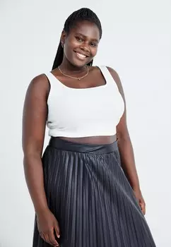 Юбка плиссированная CARANINA CALF SKIRT ONLY Carmakoma, черный