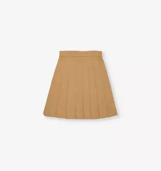 Юбка плиссированная из тканой смеси Ada 4-14 лет Burberry, желтый