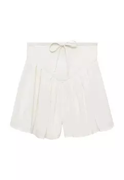 Юбка плиссированная Mango Kids, кремовый