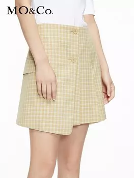 Юбка плиссированная Moco в студенческом стиле, хаки