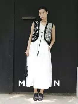 Юбка плиссированная Mslan летняя, белый