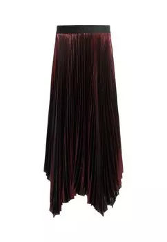 Юбка плиссированная PHIA AllSaints, темно-красный