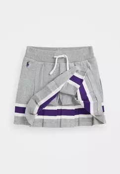 Юбка плиссированная PLEATED COTTON JERSEY SKORT Polo Ralph Lauren, серый