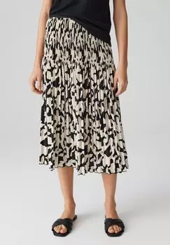Юбка плиссированная REGULAR MIDI FIT A-LINIE PLISSEE PRINT - A-line skirt OPUS, черный