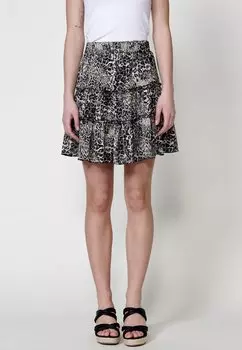 Юбка плиссированная RUFFLED PRINTED Koroshi, черный