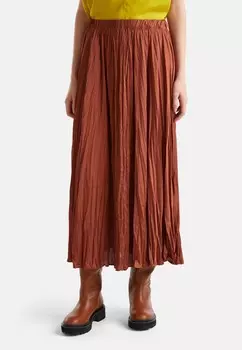 Юбка плиссированная United Colors of Benetton, коричневый