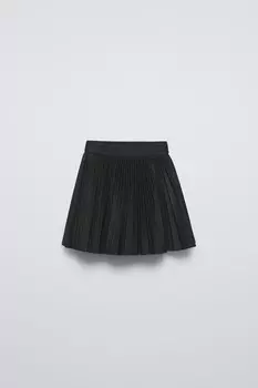 Юбка плиссированная ZARA, антрацитово-серый