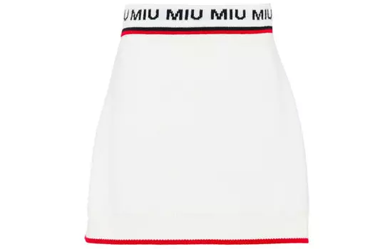 Юбка повседневная женская белая Miu Miu