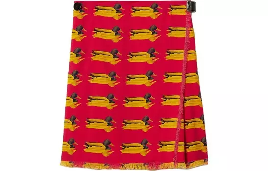 Юбка повседневная женская красная Burberry