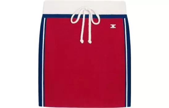 Юбка повседневная женская красная Celine