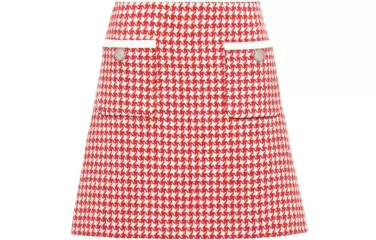 Юбка повседневная женская красная Miu Miu