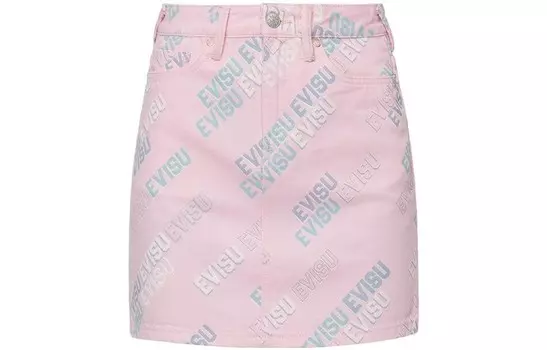 Юбка повседневная женская розовая Evisu