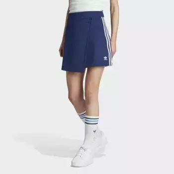 Юбка повседневная женская с тремя полосками, темно-синяя Adidas Originals