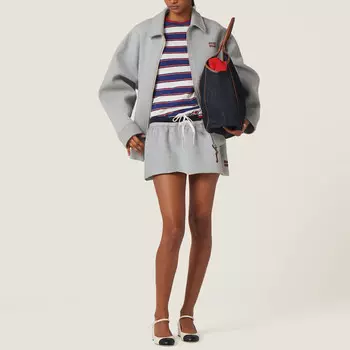 Юбка повседневная женская серая Miu Miu