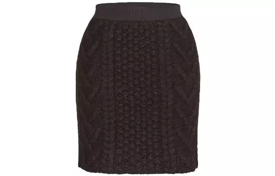 Юбка повседневная женская шоколадно-коричневая Bottega Veneta