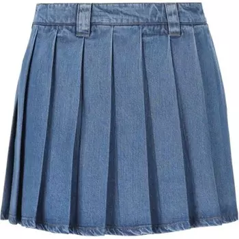 Юбка повседневная женская синяя Miu Miu
