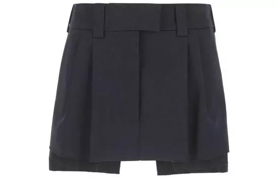 Юбка повседневная женская синяя Miu Miu