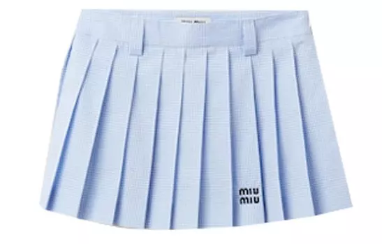 Юбка повседневная женская светло-голубая Miu Miu