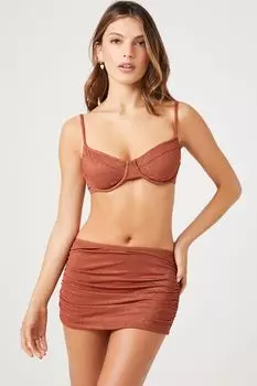 Юбка-прикрытие для плавания с блестками Forever 21, ржавый