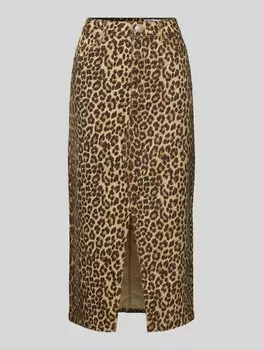Юбка прямого кроя из денима из хлопковой смеси, модель «VERI» Vero Moda, песочный