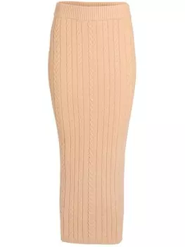 Юбка Prunella фактурной вязки Seroya, нейтральный цвет