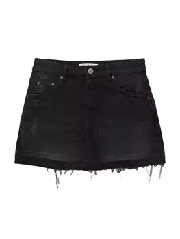 Юбка Pull&Bear, черный деним