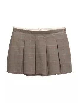 Юбка Pull&Bear, цвет Brown/Brocade