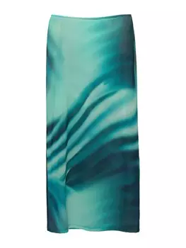 Юбка Pull&Bear, цвет marine blue/Aqua/Cyan blue