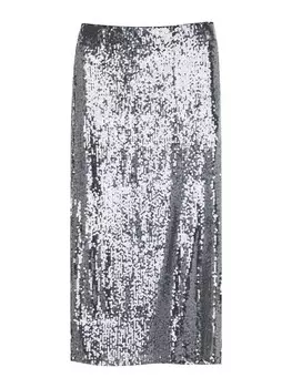 Юбка Pull&Bear Skirt, серебристо-серый