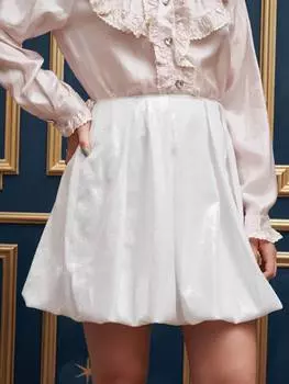 Юбка-пузырь со стеклянными пайетками цвета слоновой кости SISTER JANE