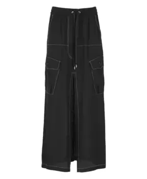 Юбка R из вискозы с карманами Pinko, черный
