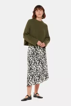 Юбка райли с цветочным узором Whistles, черный