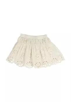 Юбка расклешенная, хлопок, цветочный, детская Manguun, цвет Snow White