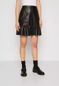 Юбка расклешенная ONLY ONLNELLIE FRILL SKIRT, черный