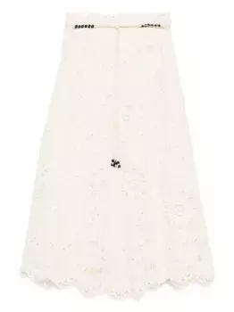 Юбка Rhiannon с вышивкой ZIMMERMANN, нейтральный