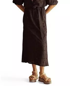 Юбка RICAMO с боковой пуговицей AUR OCE, черный