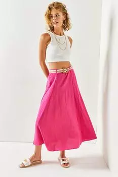 Юбка - Розовый - Макси Olalook