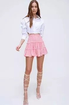 Юбка - Розовый - Мини Trend Alaat Stili, розовый