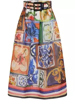 Юбка руффо Rebecca Vallance, оранжевый