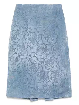 Юбка с эффектом деворе Ermanno Scervino, синий