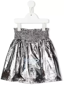 Юбка с эффектом металлик Kenzo Kids, серебристый