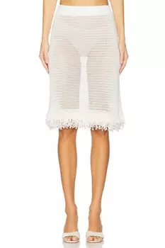 Юбка с бахромой Paris Georgia, белый