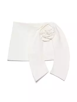 Юбка с цветочной аппликацией Douuod Kids, белый